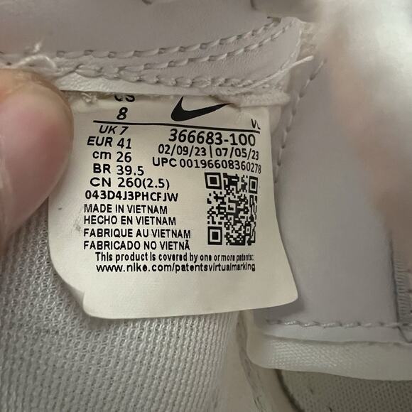 Nike SpeedSweep 7 White Metallic Silve Wrestling Shoes 366683-100 Men Size 8 New - Picture 9 of 9